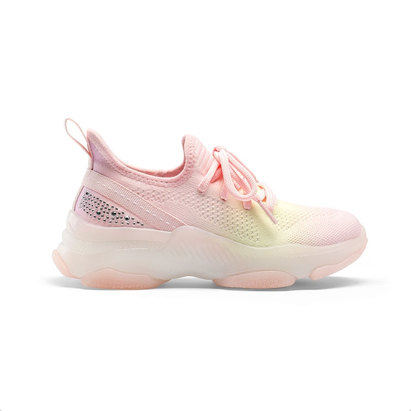 [Sparkle Pop] Kids Jelly Sole Lightweight Slip-On Sneakers - RAINBOW  PINK - 1